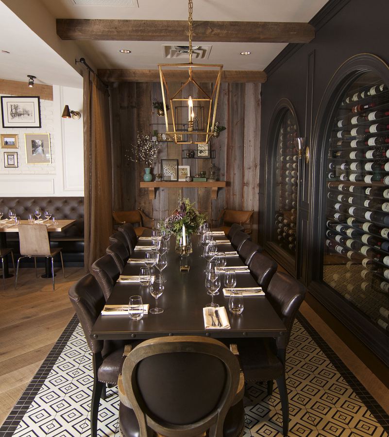 The Chef's Table beside the wine cellar